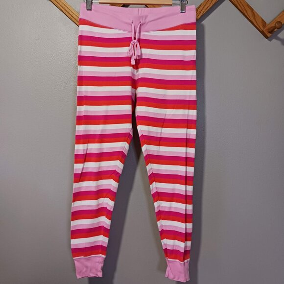 Hatley Organic Cotton Long Sleeve Pink Striped Pajama Set Women's Med - Picture 7 of 11